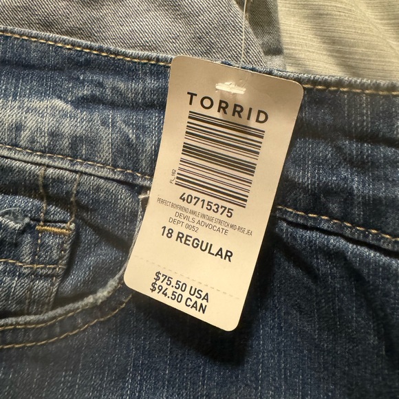 Torrid size 18 Jeans NWT - Picture 3 of 3